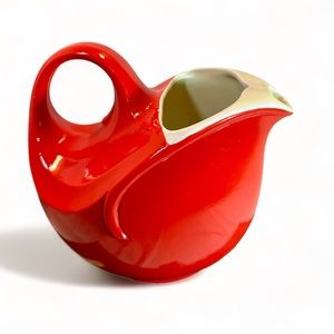 HALL CHINA Chinese Red Serving Pitcher, Art Deco, Refrigerator Ware, 1930s